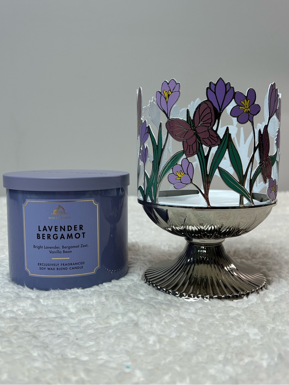 B&BW White Barn Butterfly + Lavender Bergamot 3-Wick Soy Candle Set